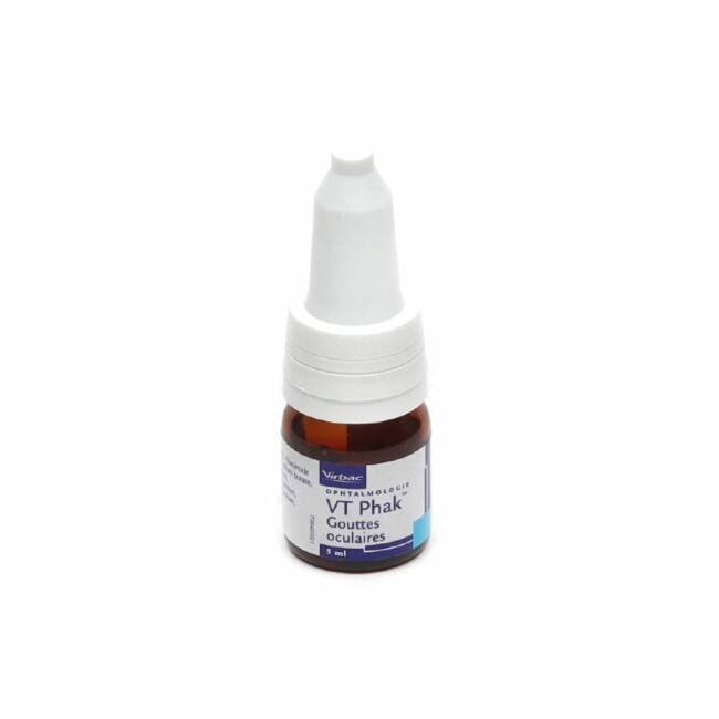 VT Phak gouttes oculaires soin des yeux pour chiens et chats Flacon 5 ml