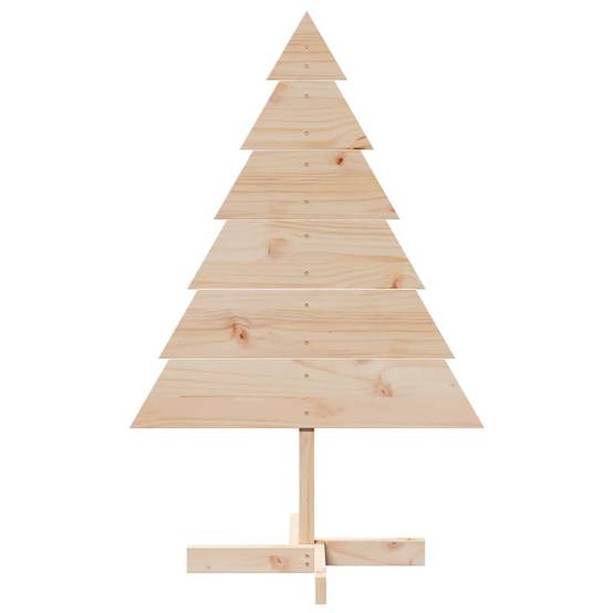 Sapin de Noël Décoratif en Bois Massif Style Rustique pour Intérieur/Extérieur 110 cm – ComfortXL Outdoor Living - Image 3