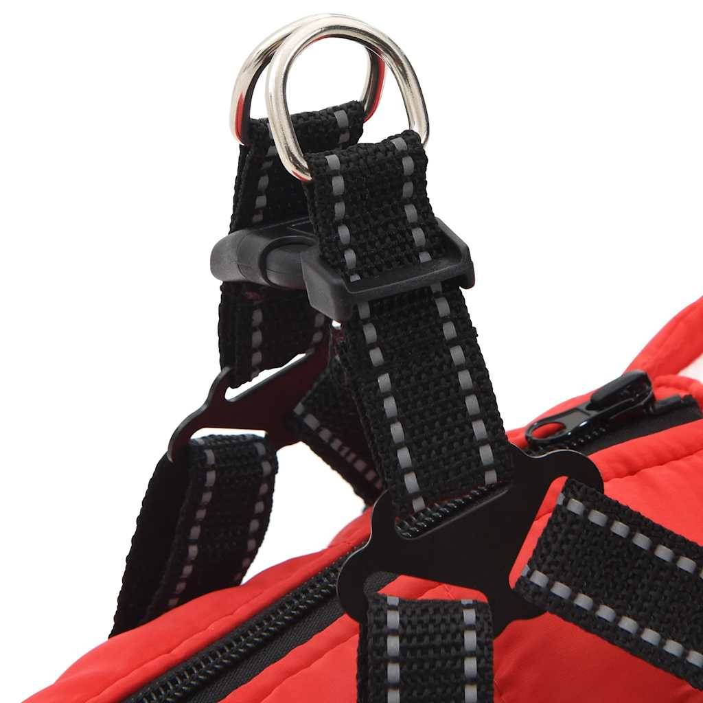 Manteau pour chien chaud et imperméable avec harnais intégré pour l'hiver Rouge L32 – ComfortXL Pet Living - Image 5