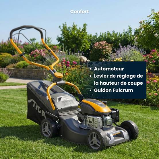 Stiga - Tondeuse Combi 548 S, moteur 139cc, largeur 46cm, bac 60L - STIGA - Image 6