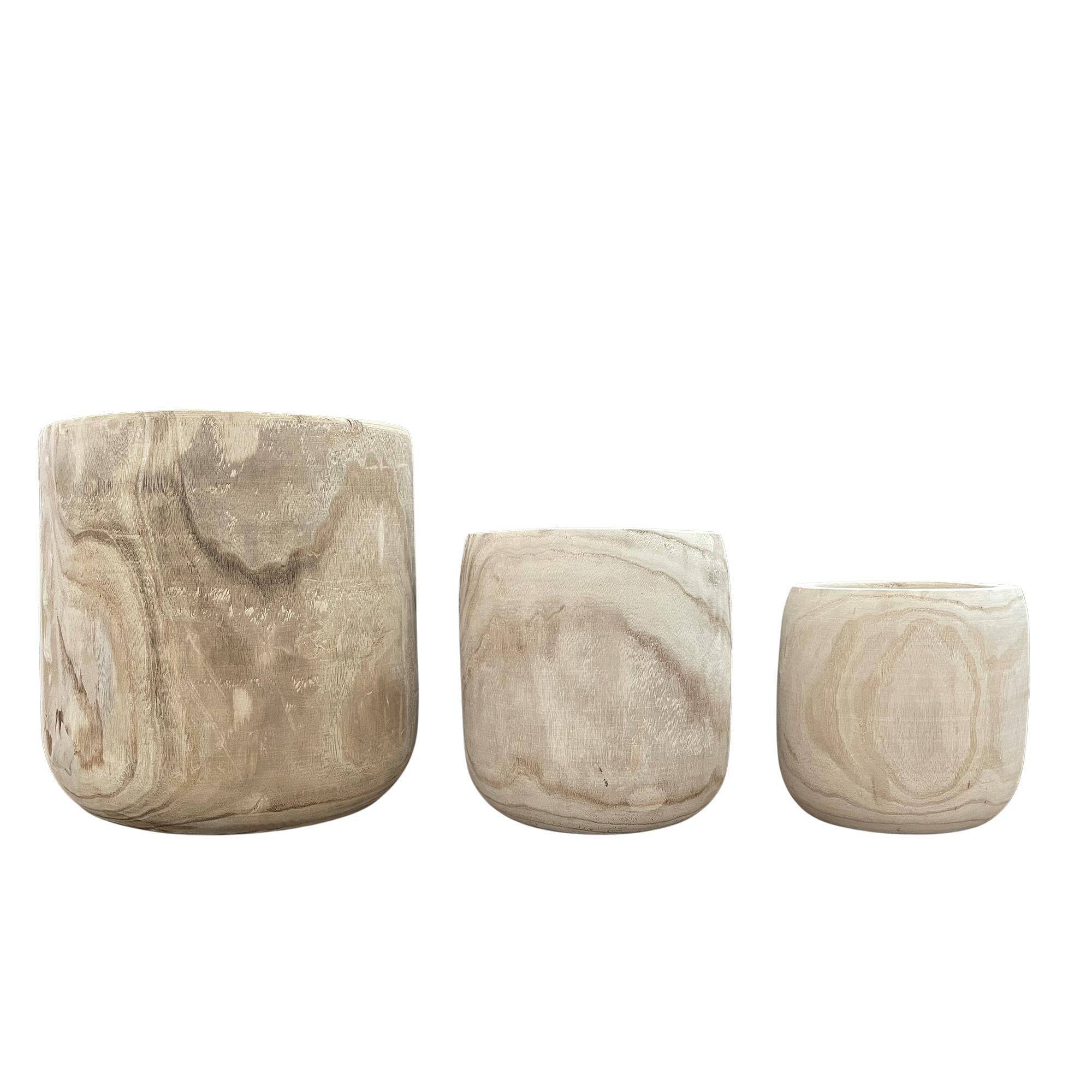 Pot - Pia en bois clair - set de 3 tailles M, L, XL- La Green Touch - Image 2