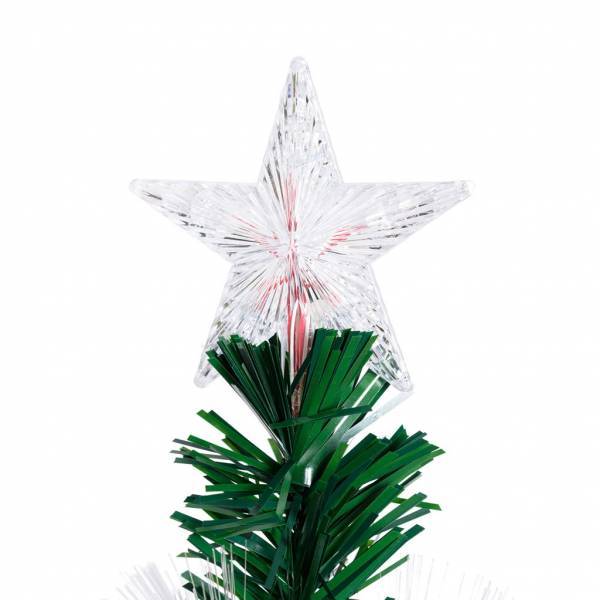 Lotti - Sapin lumineux fibre optique à LED blanc chaud et multicolore 100CM intérieur avec cimier Lotti - Image 7