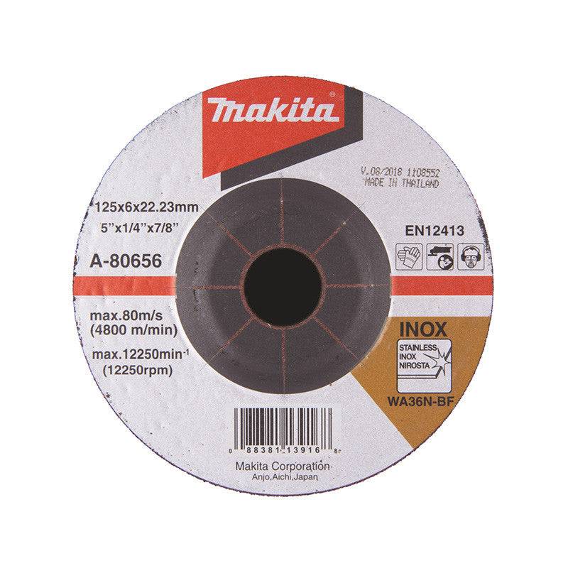 Makita - Meule à ébarber inox, pour meuleuses d'angle 125 x 6 x 22,23  MAKITA  A-80656 Makita