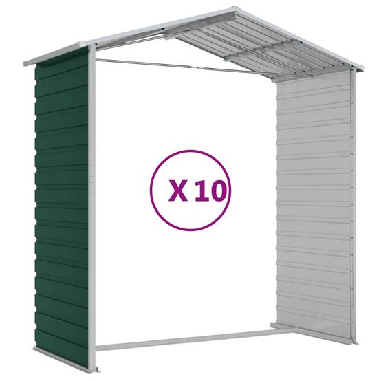 Vidaxl - Abri de jardin vert 191x895x198 cm acier galvanisé vidaXL 3188240 - Image 8