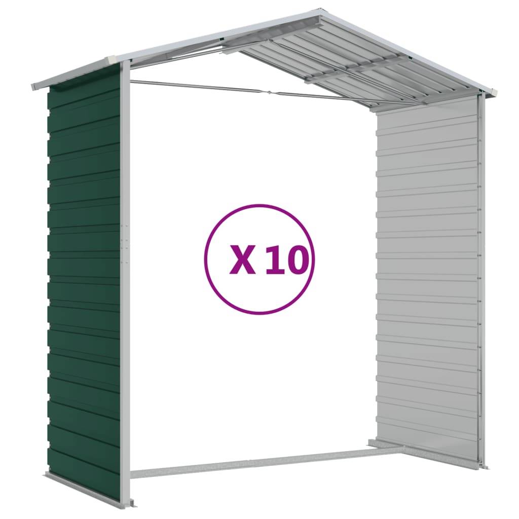Vidaxl - Abri de jardin vert 191x895x198 cm acier galvanisé vidaXL 3188240 - Image 8