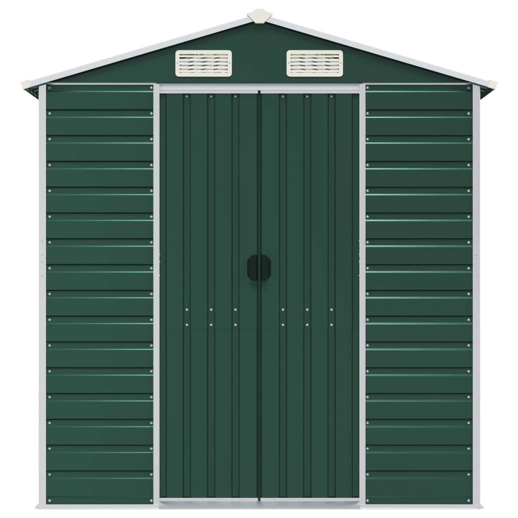 Vidaxl - Abri de jardin vert 191x895x198 cm acier galvanisé vidaXL 3188240 - Image 5