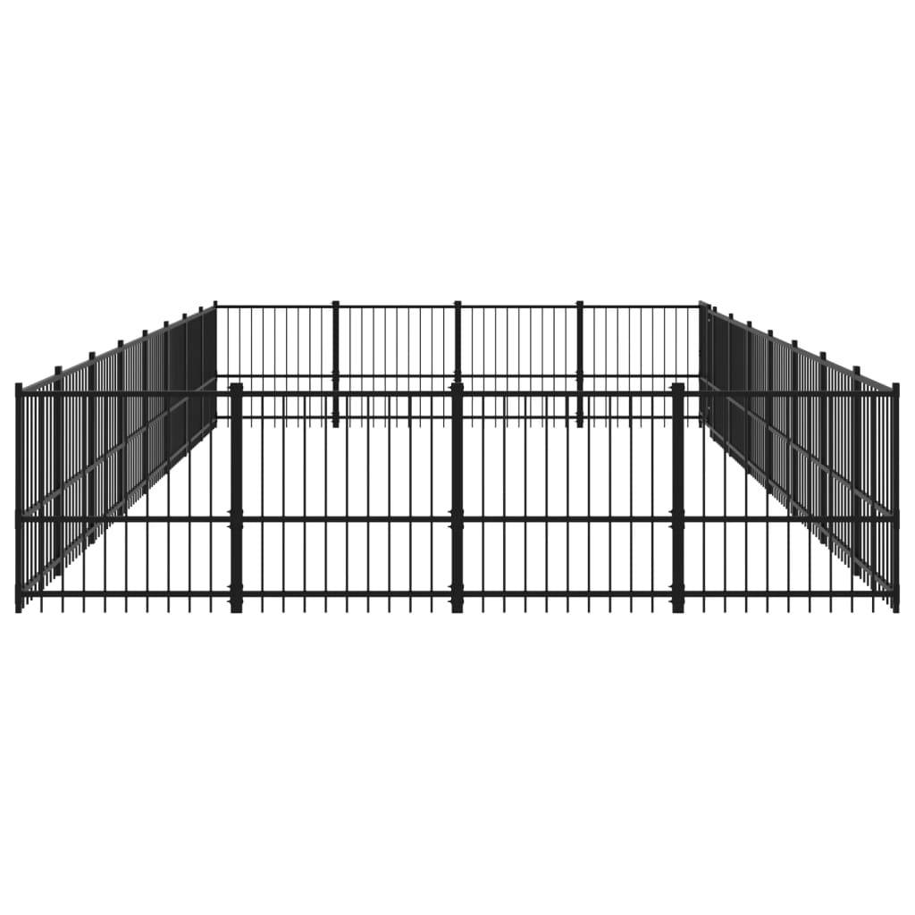 Vidaxl - Chenil d'extérieur pour chiens Acier 30,11 m² vidaXL 3124630 - Image 5