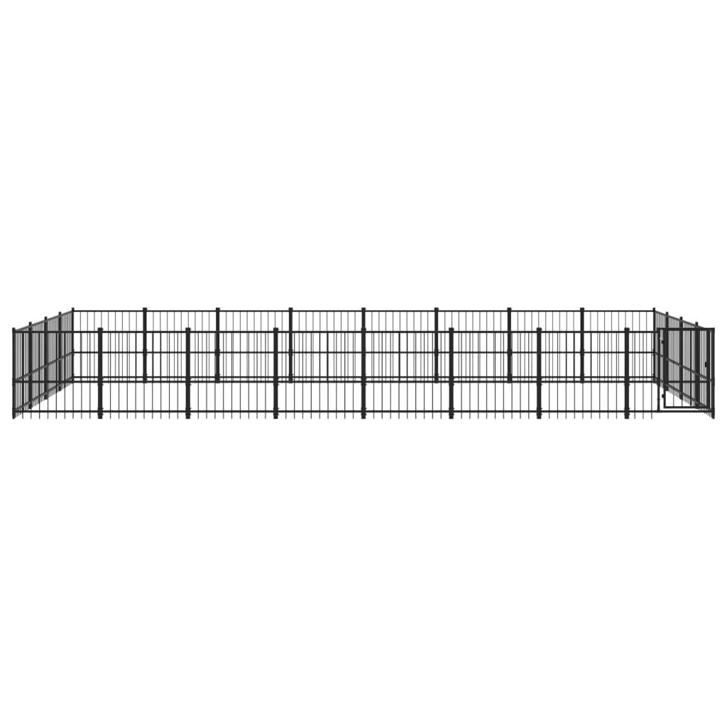 Vidaxl - Chenil d'extérieur pour chiens Acier 30,11 m² vidaXL 3124630 - Image 6