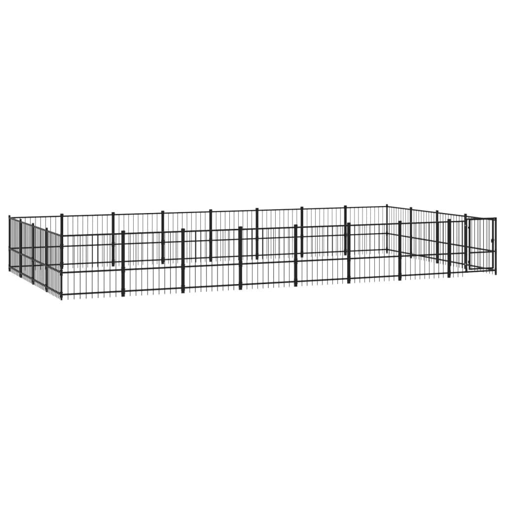 Vidaxl - Chenil d'extérieur pour chiens Acier 30,11 m² vidaXL 3124630 - Image 2