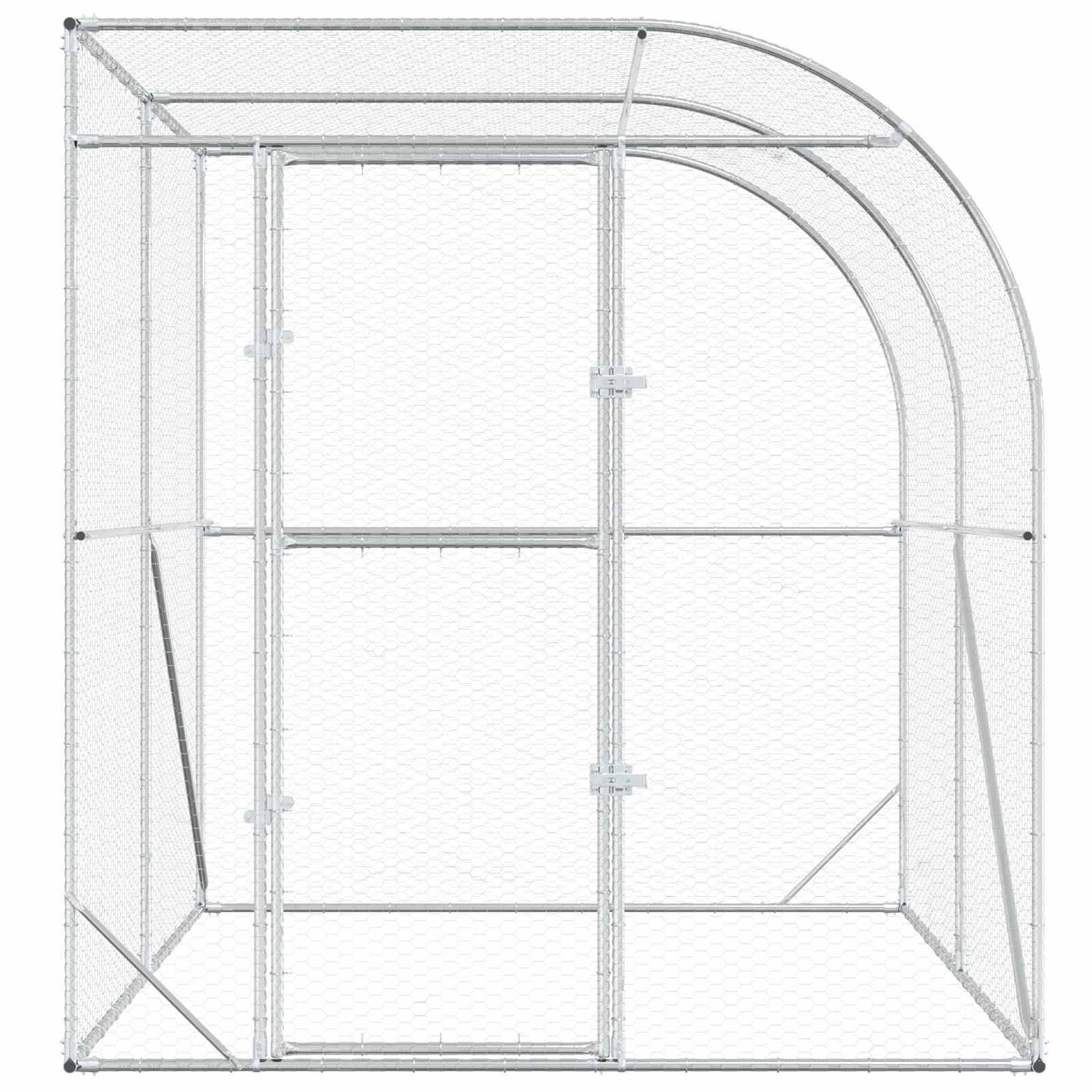 Vidaxl - Poulailler Argenté 200 x 200 x 215 cm Acier galvanisé vidaXL 42042542 - Image 5