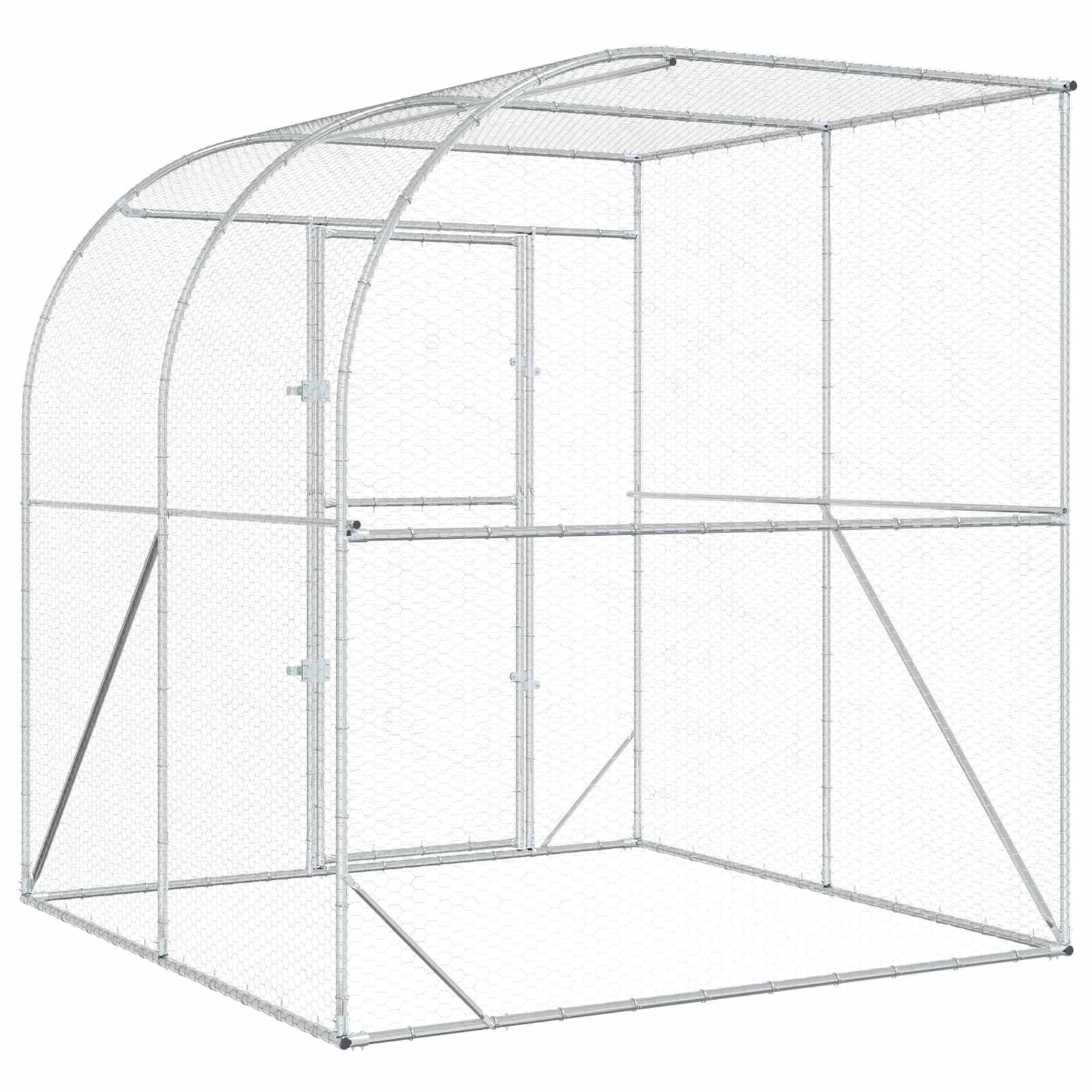 Vidaxl - Poulailler Argenté 200 x 200 x 215 cm Acier galvanisé vidaXL 42042542 - Image 7