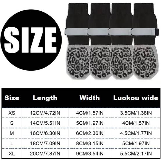 Chaussettes Pour Chien 2 Paires S Coton Anti-Lèchage, Sangles Ajustables - Lytech - Image 5