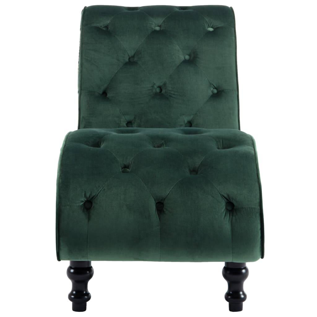 Maison Chic - Bain de soleil - Transats - Chaises longues Velours Vert - MEUBLE PRO - Image 3