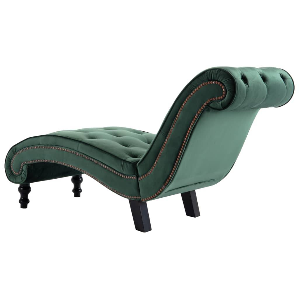 Maison Chic - Bain de soleil - Transats - Chaises longues Velours Vert - MEUBLE PRO - Image 5