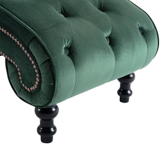 Maison Chic - Bain de soleil - Transats - Chaises longues Velours Vert - MEUBLE PRO - Image 6