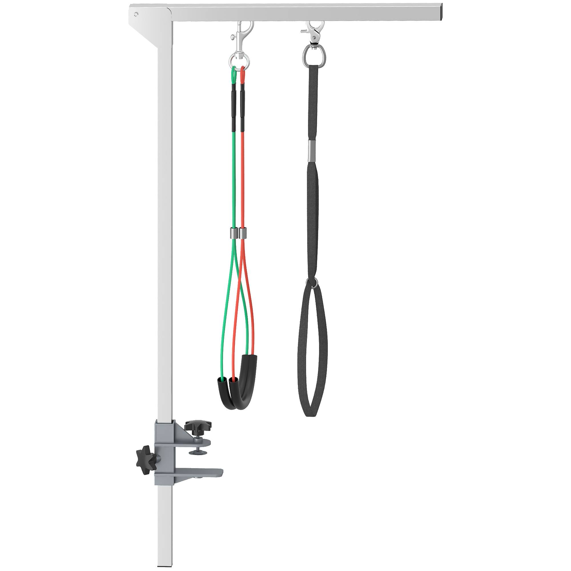 Bras de toilettage pliable en aluminium pour animaux avec pince, ajustable, pour chiens moyens, 36 x 8 x 74 cm - PANGIVO - Image 1