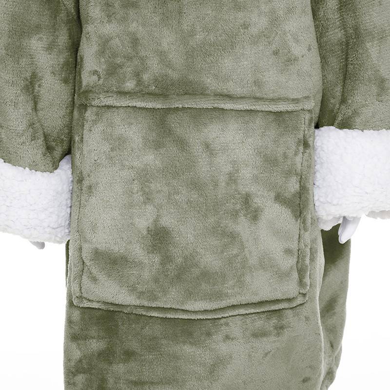 Sweat plaid à capuche dino vert enfant Atmosphera - Image 3