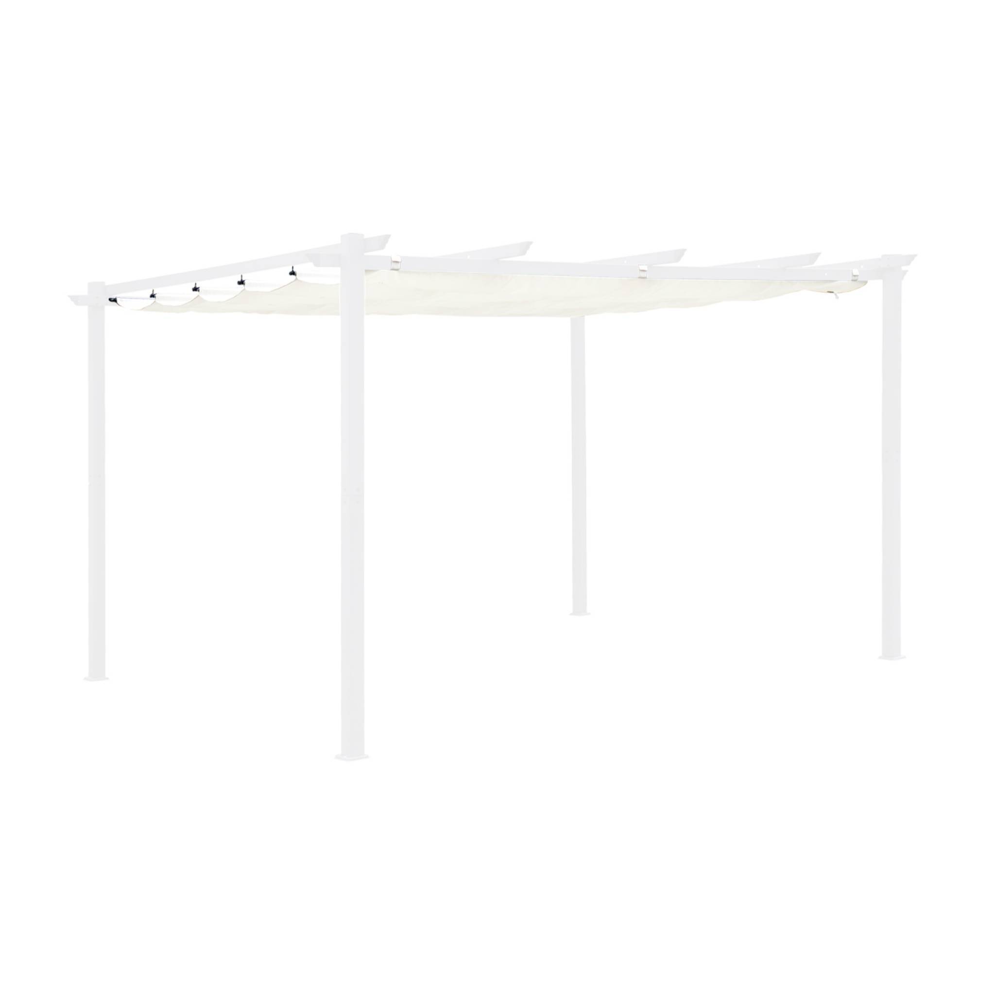 Toile de toit écrue pour tonnelle 3x4m Isla - toile de rechange pergola. toile de remplacement | sweeek - Image 1