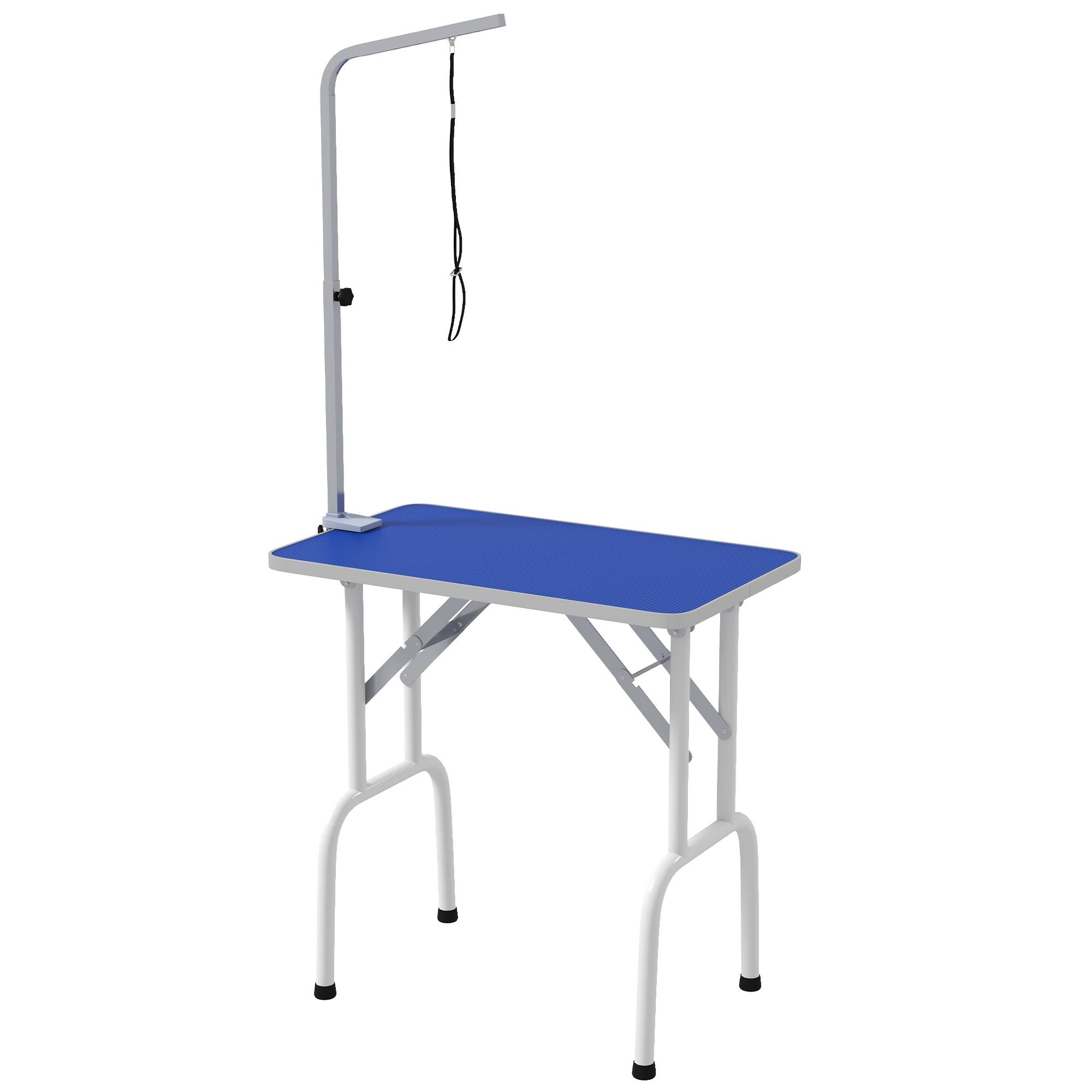 ComfortXL - Table de toilettage chien acier 81x48,5x80 cm bleue plateau antidérapant bras réglable - ComfortXL Outdoor Living - Image 2