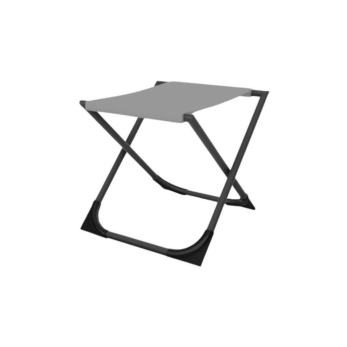 Alize - Tabouret pliant en acier Easy Graphite, Perle