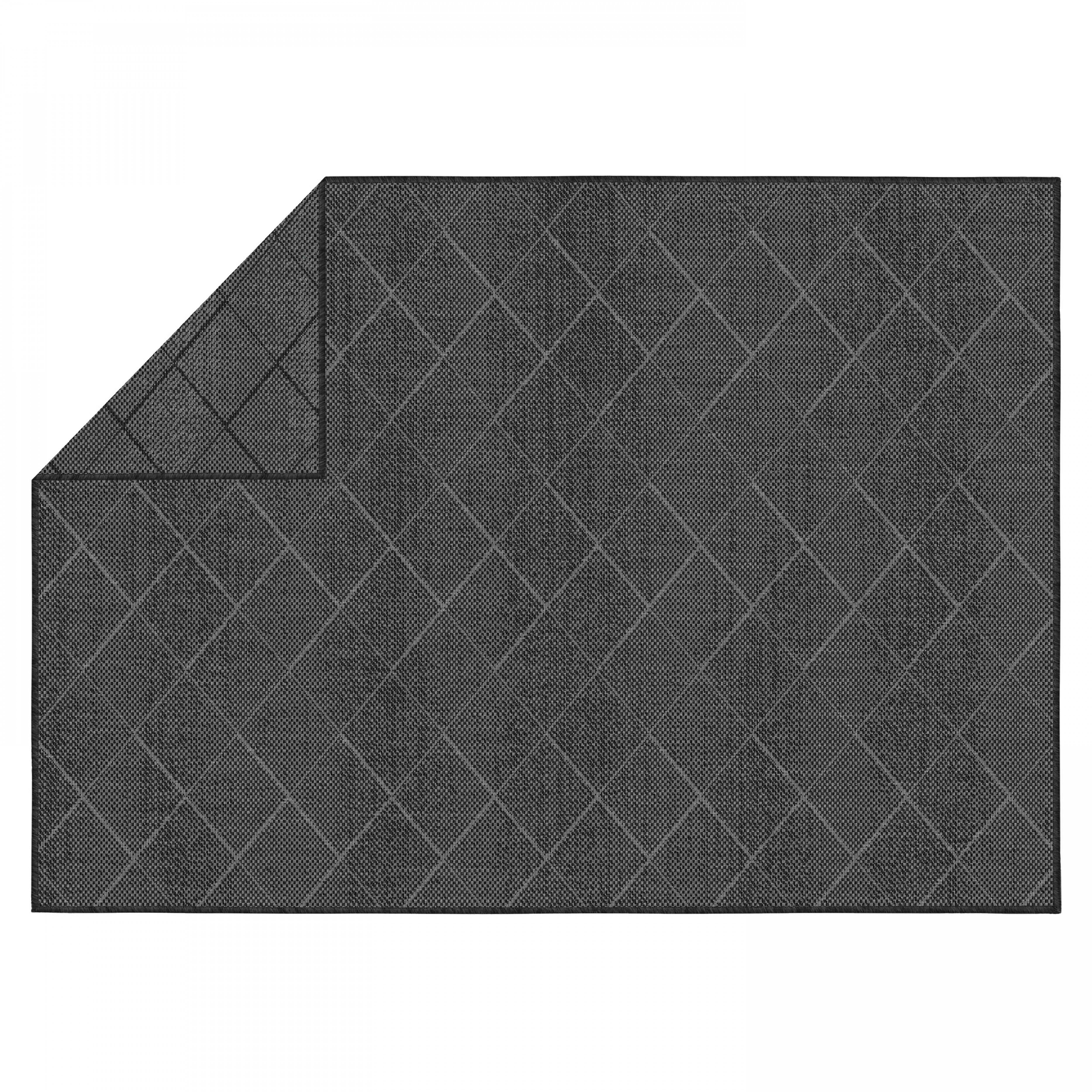 Oviala - Tapis d'extérieur en polypropylène 200 x 290 cm noir Dioma - Oviala - Image 4