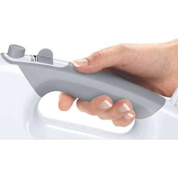 Bosch - Batteur Fouet Electrique  Bosch - MFQ36440 - 450 W - 5 vitesses - 2 fouets / 2 crochets pétrisseurs inox - Bol gradué avec couvercle - Blanc / G - Image 2