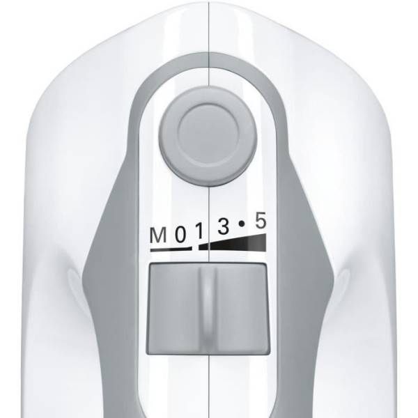 Bosch - Batteur Fouet Electrique  Bosch - MFQ36440 - 450 W - 5 vitesses - 2 fouets / 2 crochets pétrisseurs inox - Bol gradué avec couvercle - Blanc / G - Image 3