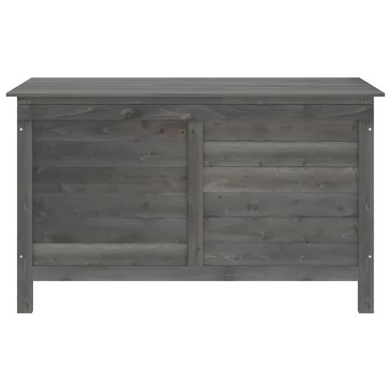 Coffre de rangement - Boîte de rangement extérieure - Coffre de jardin anthracite bois massif de sapin-JU12088 - Image 4