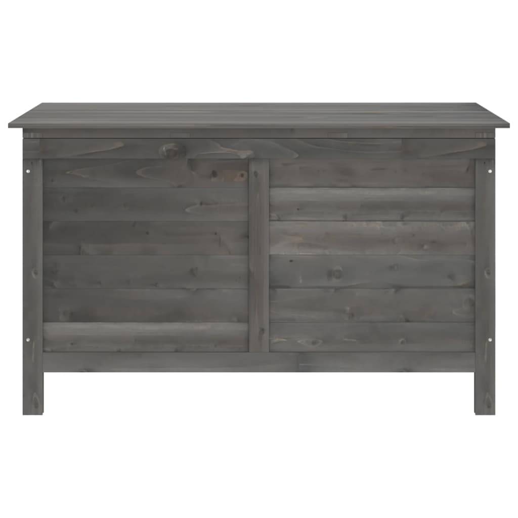Coffre de rangement - Boîte de rangement extérieure - Coffre de jardin anthracite bois massif de sapin-JU12088 - Image 4