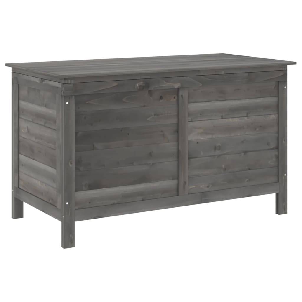 Coffre de rangement - Boîte de rangement extérieure - Coffre de jardin anthracite bois massif de sapin-JU12088 - Image 1