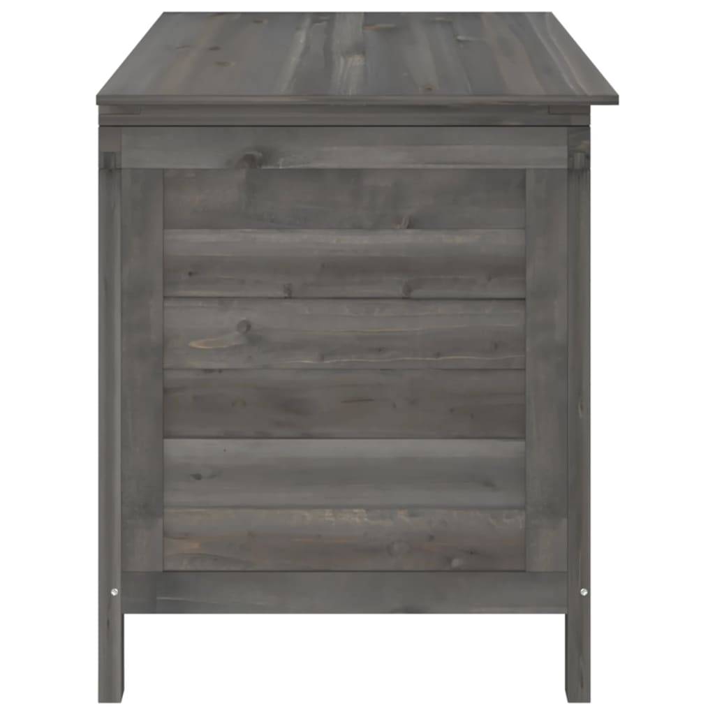 Coffre de rangement - Boîte de rangement extérieure - Coffre de jardin anthracite bois massif de sapin-JU12088 - Image 5