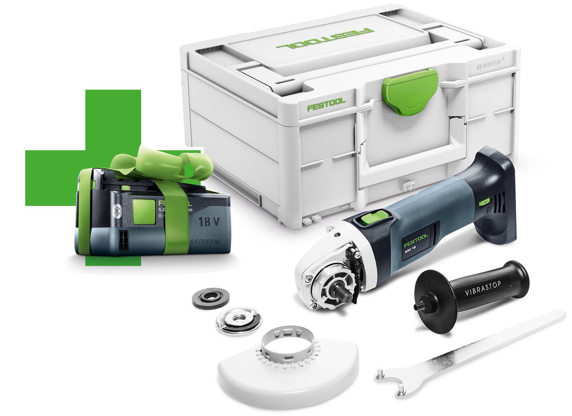 Meuleuses d'angle 18V AGC 18-125 EB-Basi + 1 batterie 5,2Ah en coffret - FESTOOL - 577031 - Image 1