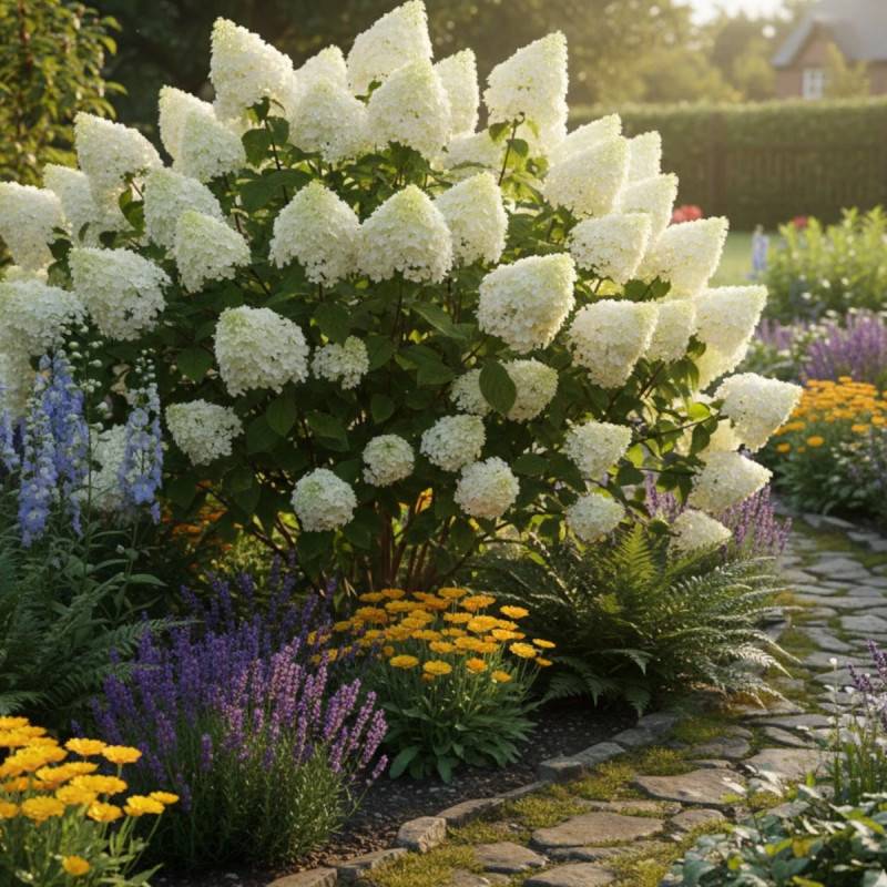 Hortensia paniculata Magical® Sweet Summer 'Bokrathirteen', Hydrangea paniculata à fleurs Rouge - feuillage Caduc - Pot de 1,5L - 10/20 cm-  hauteur à - Image 6
