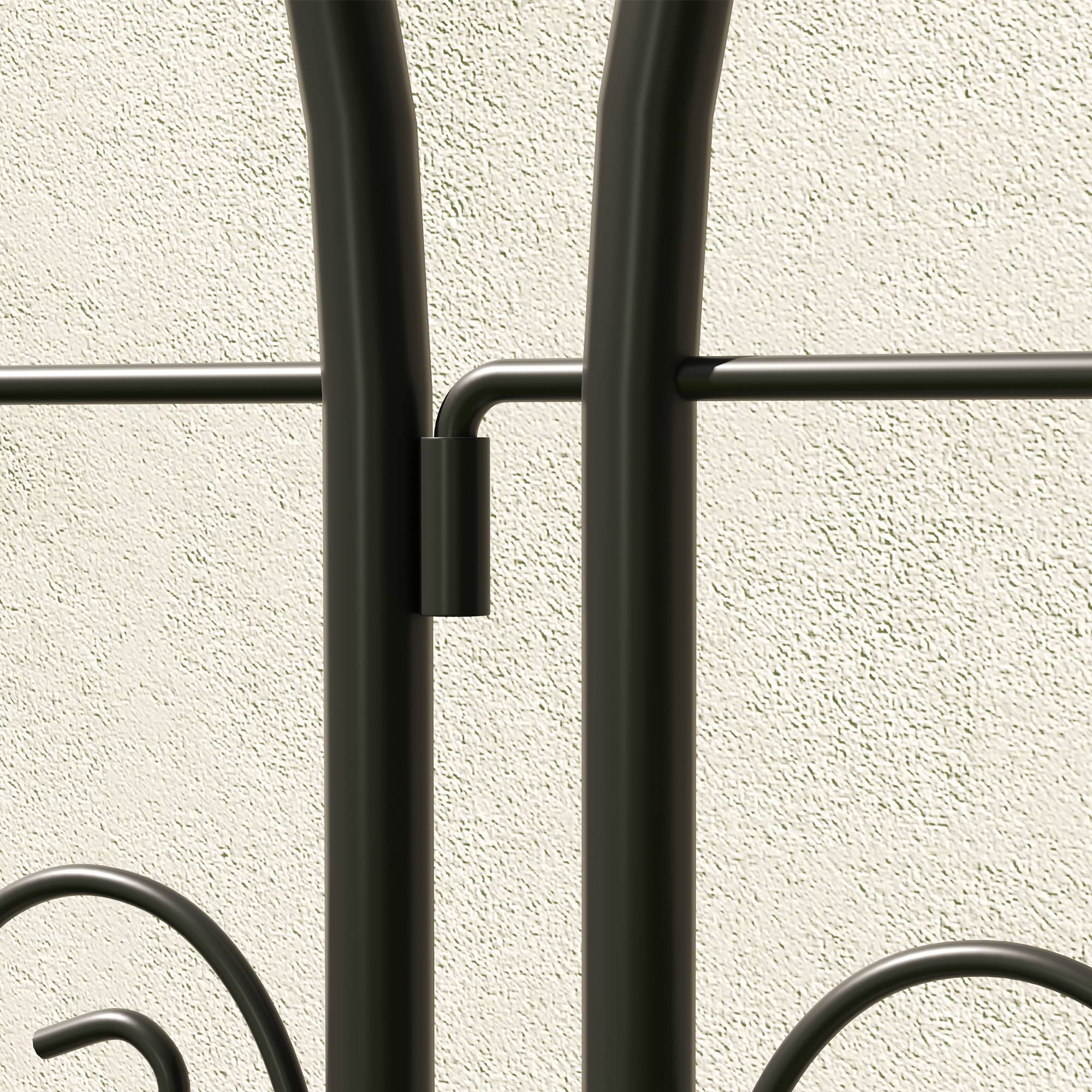 Lot de 2 Treillages Métal Motif Oiseaux Plantes Grimpantes 50x120 cm Noir - ComfortXL Outdoor Living - Image 8