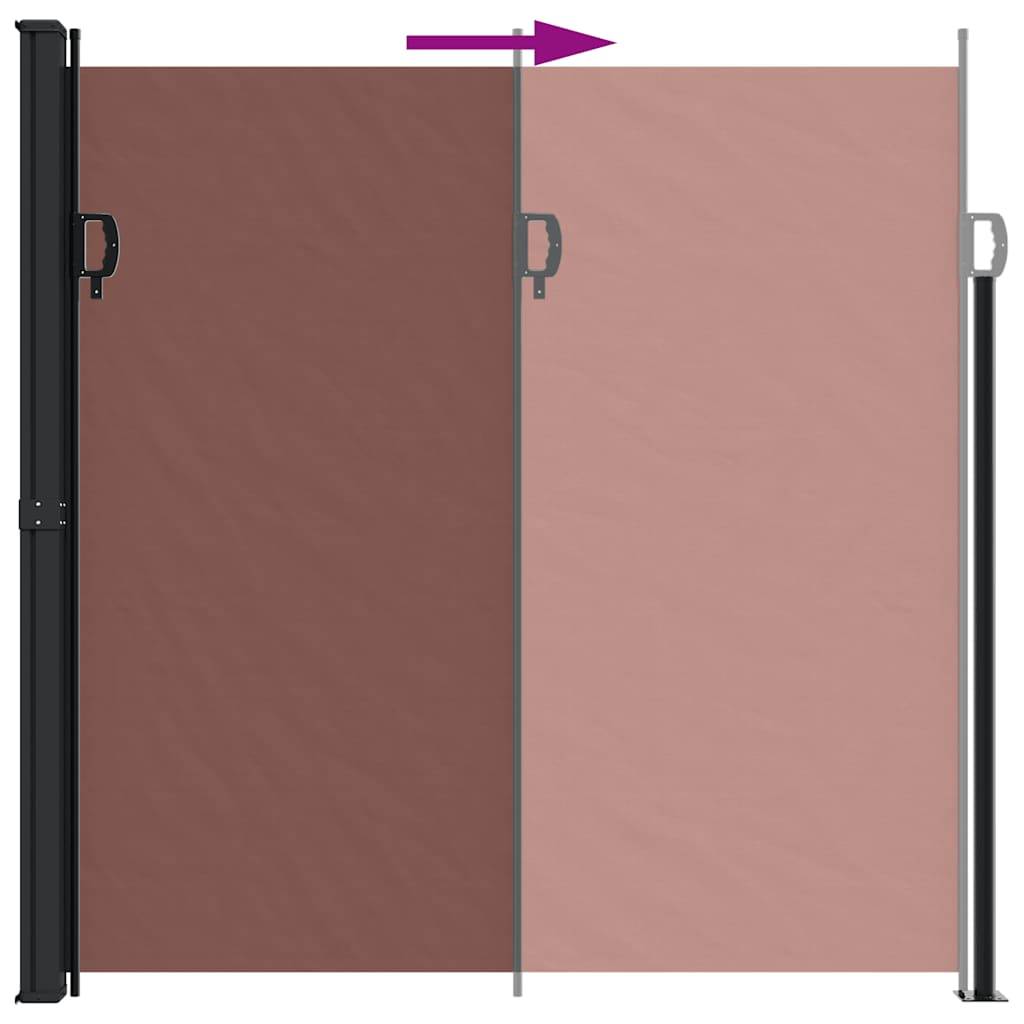 Store Banne - Auvent latéral rétractable marron 200x600 cm - MEUBLE PRO-JU5160 - Image 5
