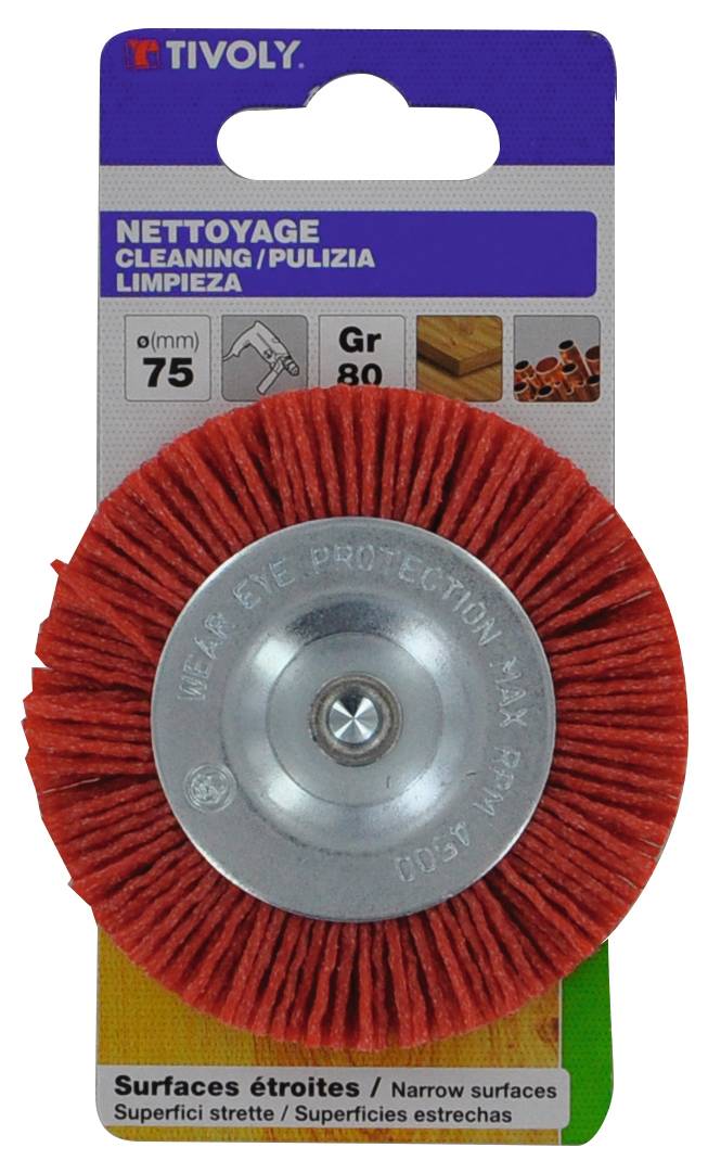 Tivoly - Brosse Circulaire 75mm Nylon Sur Tige T6 Blister - Tivoly - Image 2