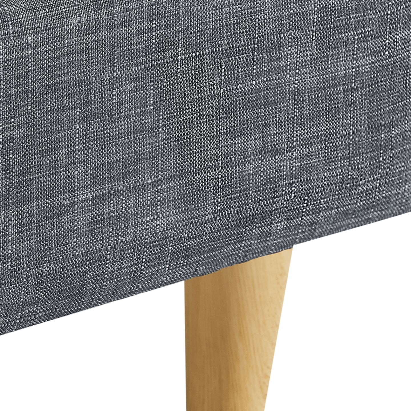 Lit double scandinave BALTA avec tête de lit et sommier 140 x 190 cm tissu gris anthracite - Image 3