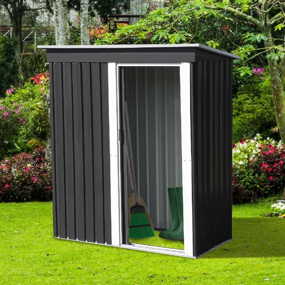 Abri de jardin en acier galvanisé - Gris anthracite - 1,13m² - TERRE JARDIN - Image 3