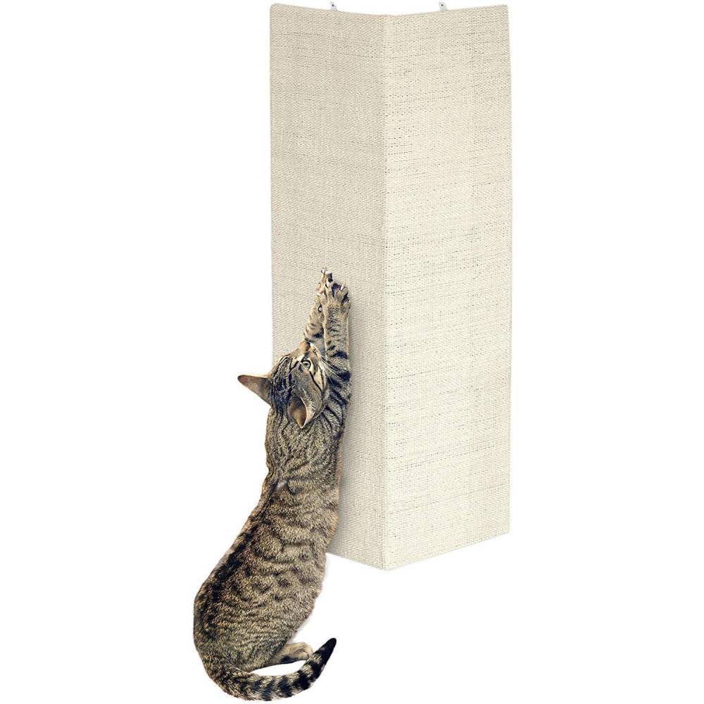 Planche Grattoir Sisal pour Chat, Beige 28 x 52 cm + catnip. - Image 1