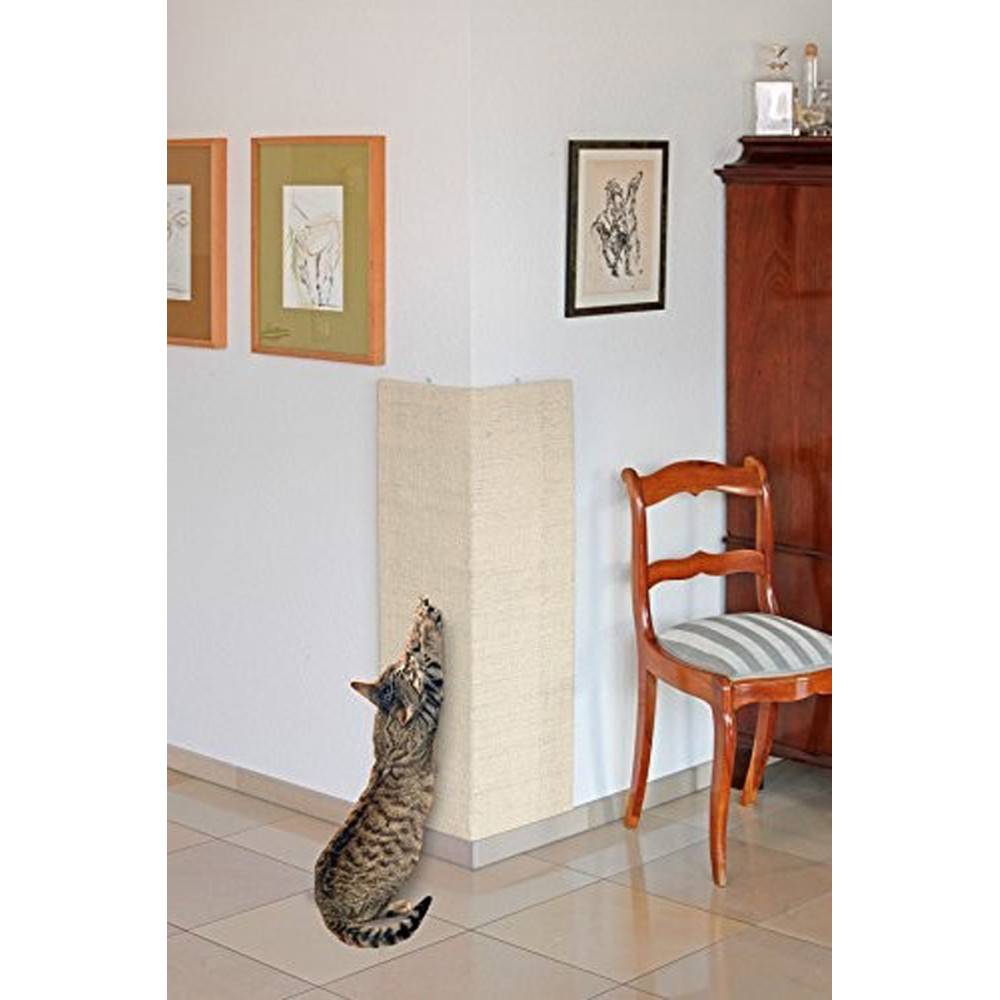 Planche Grattoir Sisal pour Chat, Beige 28 x 52 cm + catnip. - Image 2