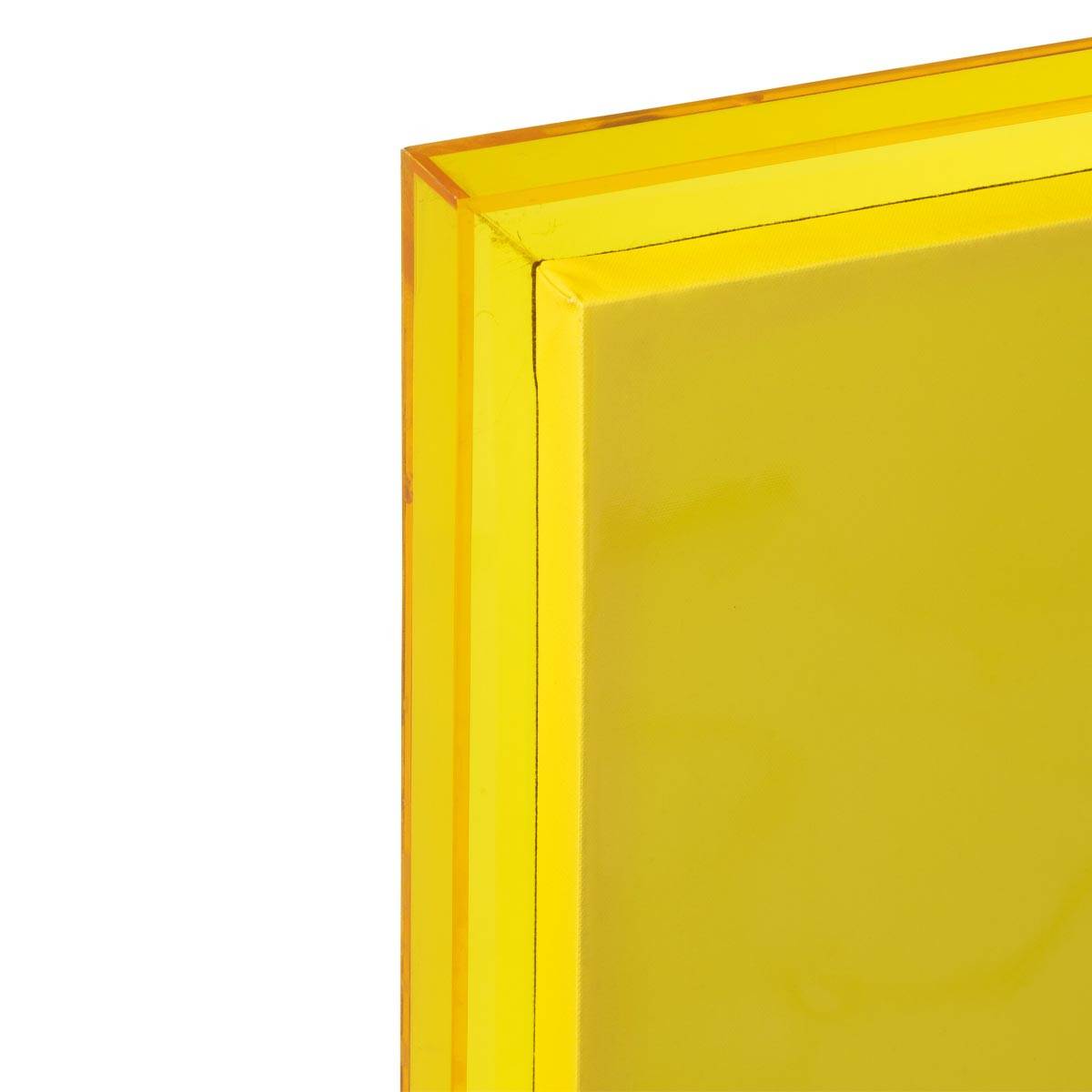 J-Line - Toile Murale Déco "Moderne" 60x80cm Jaune Fluo - Image 2