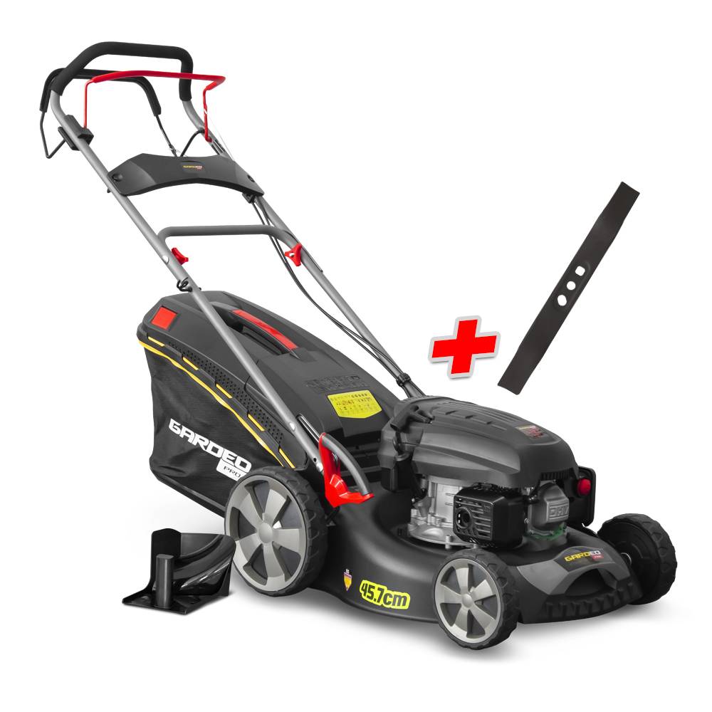 Elem Garden Technic - Tondeuse thermique autotractée 144.3cc - 46cm livrée avec 2 lames + mulching - Gardeo Pro - Image 1