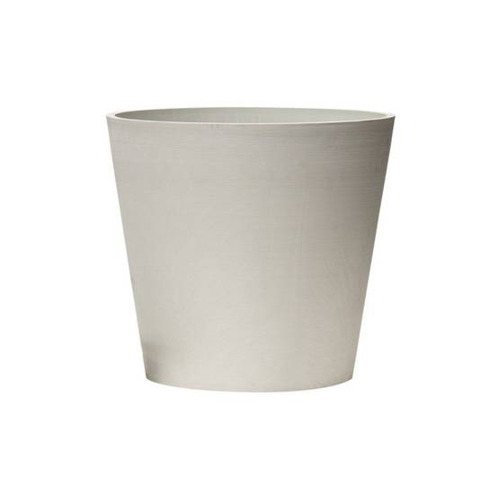 Pot de fleurs rond en plastique recyclé - Gris beton 40 cm - Novavita - Image 1