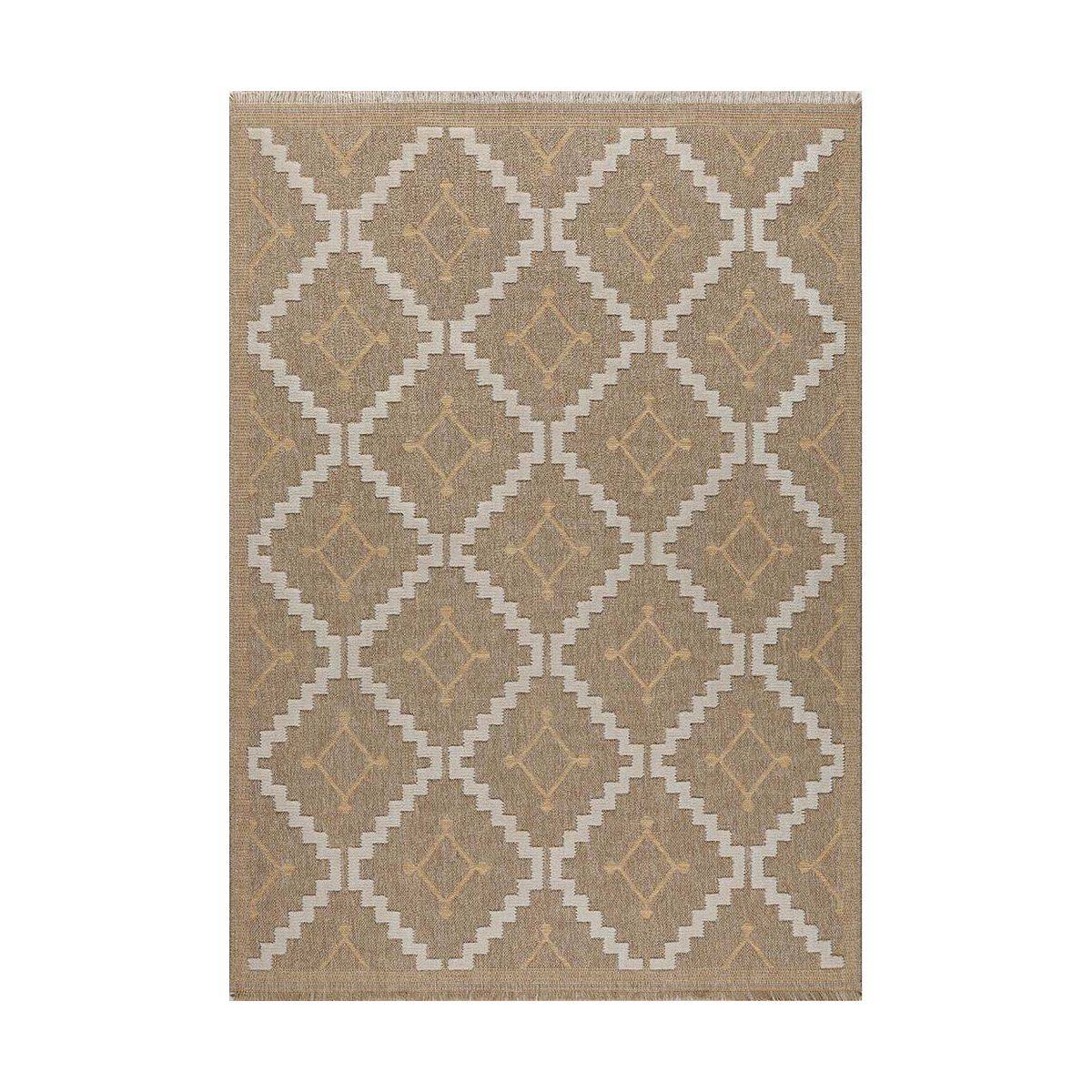 Jardindeco - Tapis intérieur extérieur aspect jute jaune Tijuana 9041 180 x 67 cm - Image 1