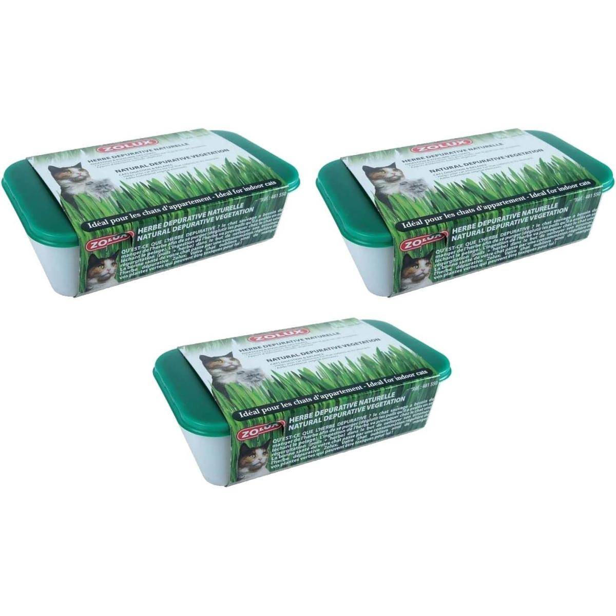 Zolux - Herbe à chat dépurative naturelle (Lot de 3) - Image 1