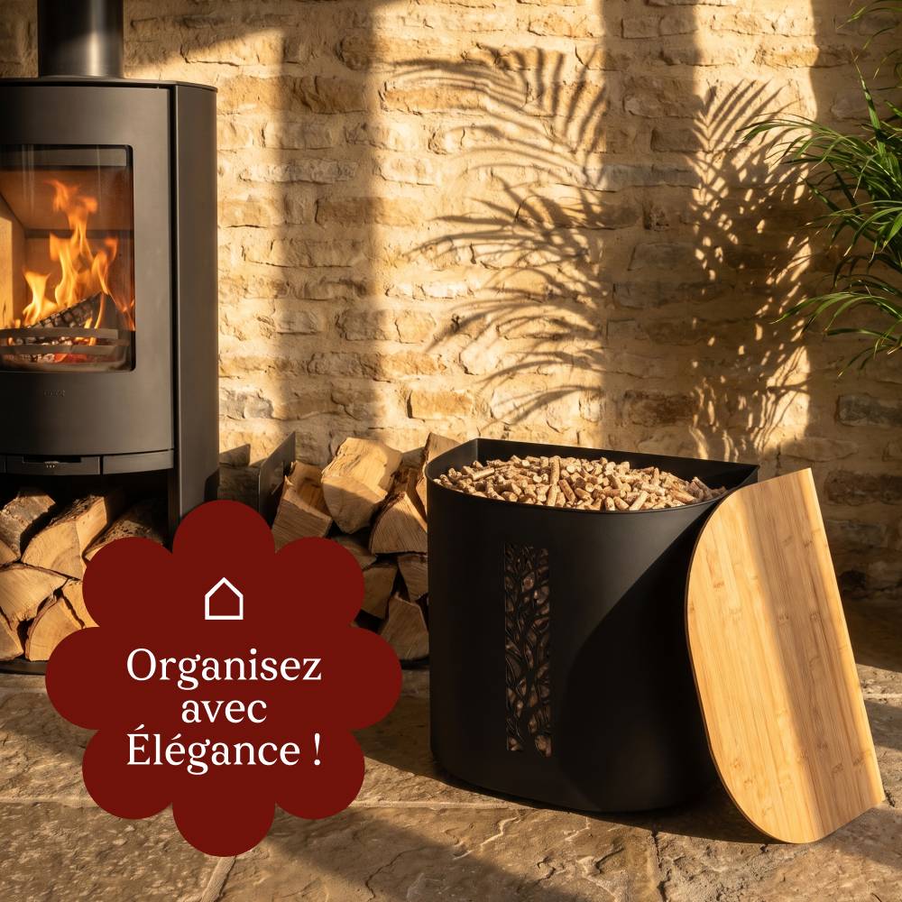Réservoir Pellets & Granulés avec Roulettes, 30kg, Métal Noir CASABEL - Image 9