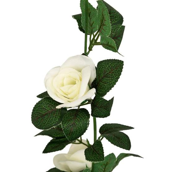 Guirlande Artificielle de Roses "Naki" 230cm Blanc - Image 2