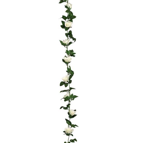 Guirlande Artificielle de Roses "Naki" 230cm Blanc - Image 1