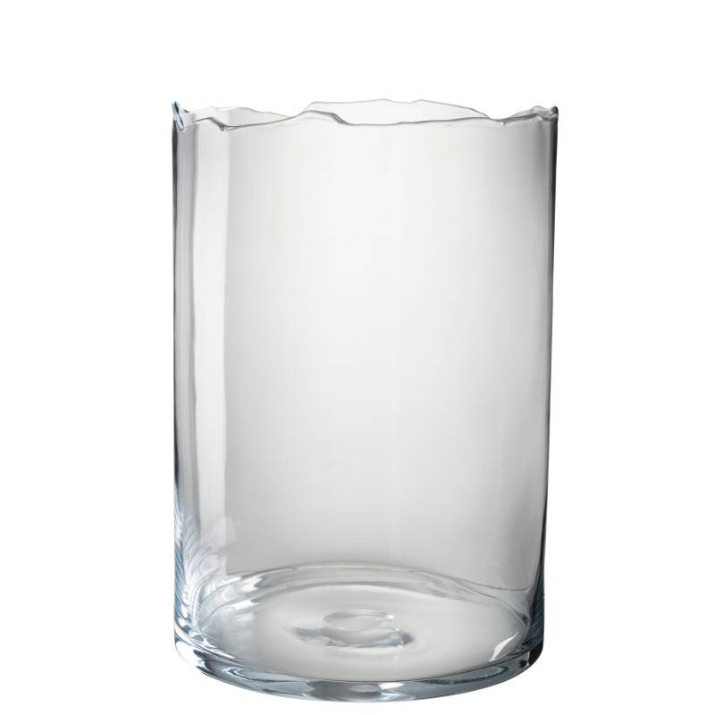 Photophore en verre transparent 27x27x39 cm - J-Line