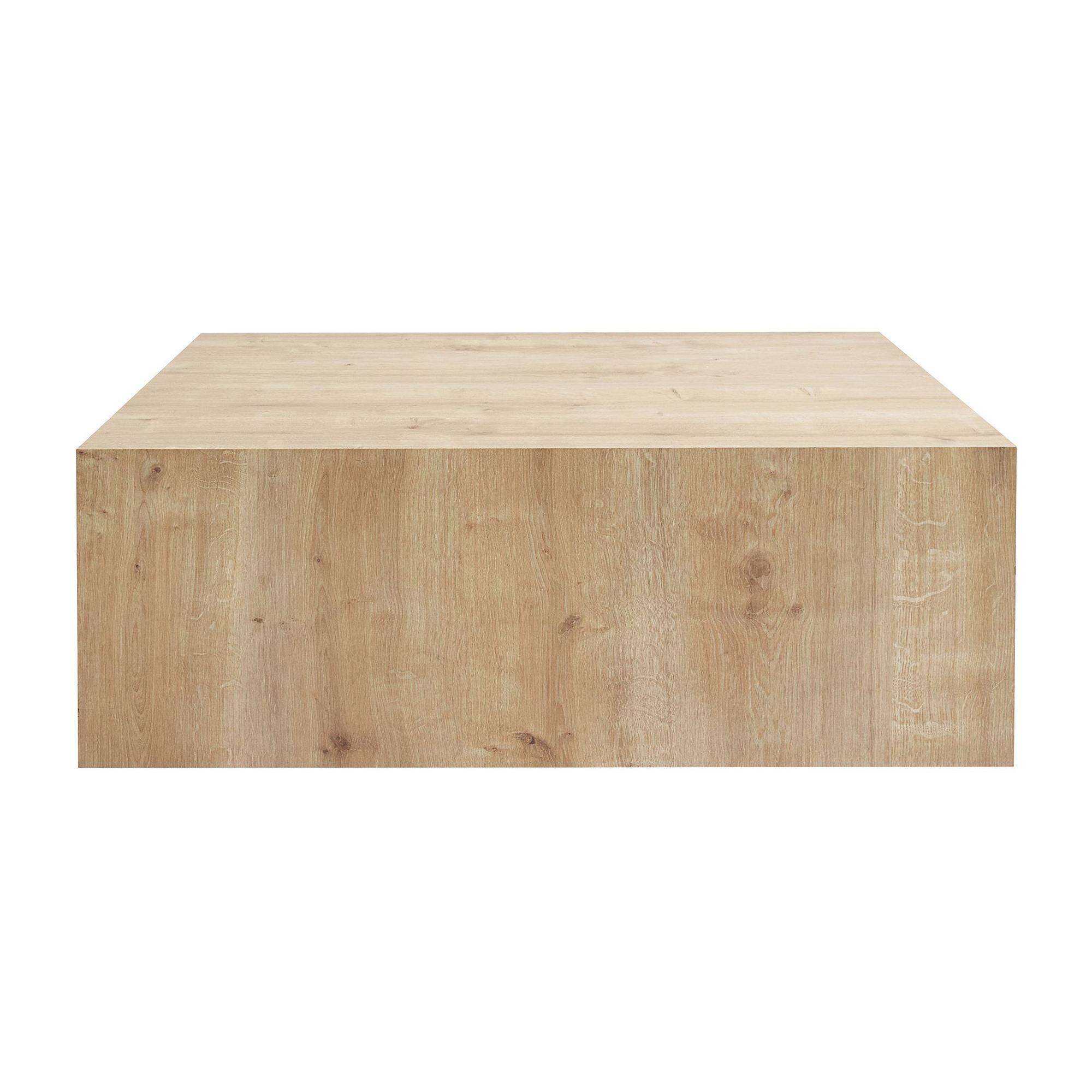 Habitat Et Jardin - Table Basse En Mdf "prizma" - 90 X 90 X 35 Cm - Chêne Saphir -hanah Home - Image 1